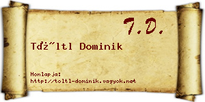 Töltl Dominik névjegykártya